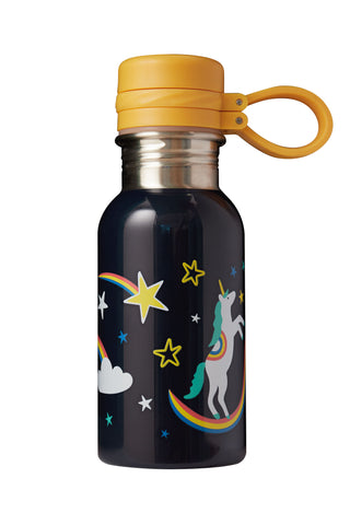 Frugi Splish Splash Steel Bottle - Indigo Unicorn