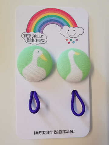 Jolly Rainbow Hair Bobbles - Frugi ducks