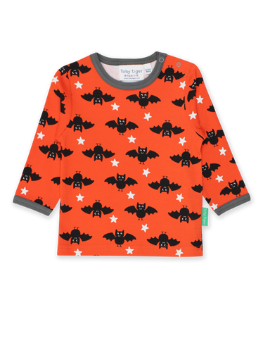 Toby Tiger Organic Bat Print T-Shirt