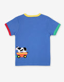 Toby Tiger Organic Animal Train Applique T-Shirt