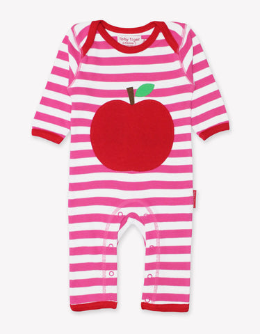 Toby Tiger Organic Apple Applique Sleepsuit
