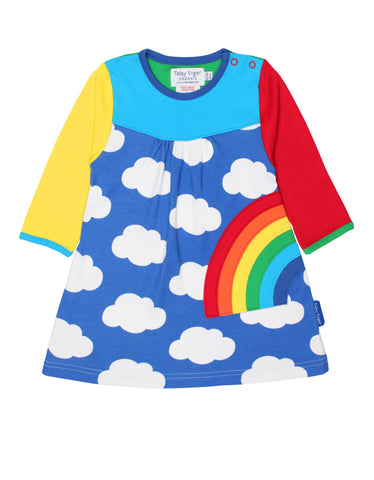 Toby Tiger Organic Multi Rainbow Applique Dress