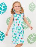 Toby Tiger Organic Garden print Summer Dress