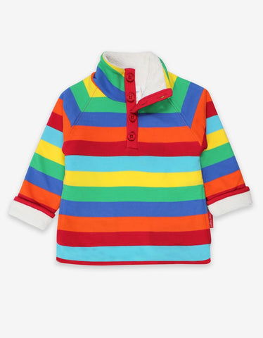 Toby Tiger Rainbow multi stripe Fleece